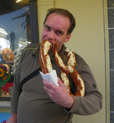This is the biggest pretzel I ever ate in my life.